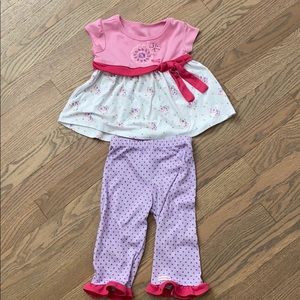 American girl Bitty Baby pajamas. Size small (3).